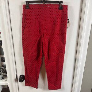 Hell Bunny red and black polka dot rockabilly pinup capri pants.